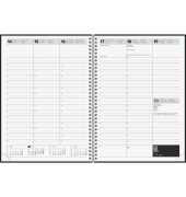 Buchkalender 1078101907, 781, schwarz, 1 Woche / 2 Seiten, 21x29,7cm (A4), 2027