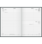 Buchkalender 5079562907, schwarz, 1 Tag / 1 Seite, Sa/So 1 Seite, 14,5x20,6cm (A5), 2027