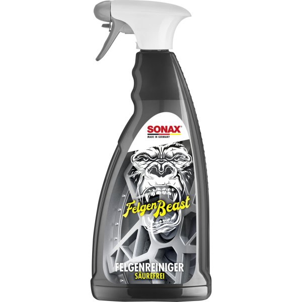SONAX FelgenBeast (1 Liter) Felgenreiniger | Felgenreiniger für alle polierten, verchromten und matten Stahl- & Leichtmetallfelgen