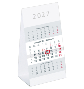 Tischkalender 980-0000, 3 Monate / 1 Seite, 10,5x21cm (BxH), 2027