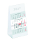 Tischkalender 980-0000, 3 Monate / 1 Seite, 10,5x21cm (BxH), 2027