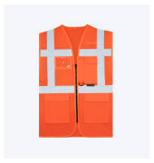 Warnweste Larissa, signal-orange, Gr&ouml;&szlig;e XL