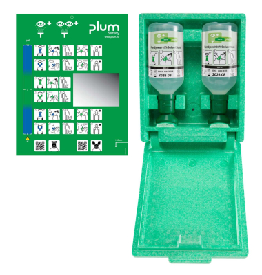 Augensp&uuml;lwandbox mit 2x500 ml Plum Eyewash