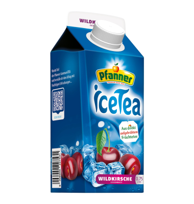 Eistee IceTea 55315, Wildkirsche, 8x 750 ml Tetrapack