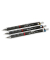 Druckbleistift-Set Tikky, S0801310, H&auml;rte HB, 0,35mm+0,5mm+0,7mm, schwarz, mit Radiergummi