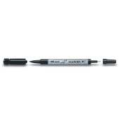 CD-Marker Twin, SCA-TMCD-B, St&uuml;ck, schwarz, 0,3mm+0,5mm Rundspitze/doppel