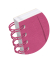 Notizbuch 400163298, fuchsia, kariert, 80g, 80 Blatt