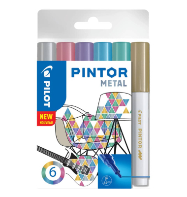 Kreativmarker Pintor 6ST F Metallic