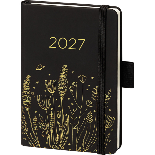 BSB Buchkalender 02-0357, V-Book, schwarz, 1 Woche / 2 Seiten, 9x14cm (A6), 2026 4000867752377 BSB