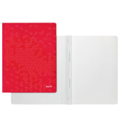 Schnellhefter WOW 3001-00-26, A4, rot, Karton, 300g, Vorderdeckel rot / opak
