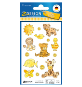 Sticker Tiere gelb