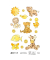 Sticker Tiere gelb