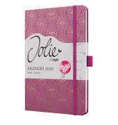 Buchkalender J6357, pink, 1 Woche / 2 Seiten