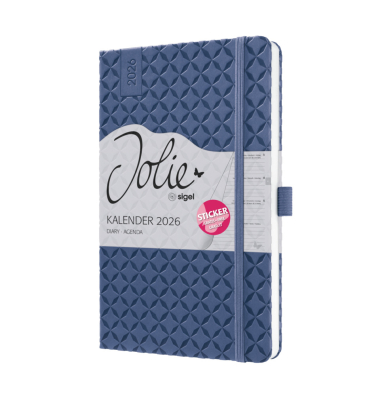 Buchkalender J6101, blau, 1 Woche / 2 Seiten