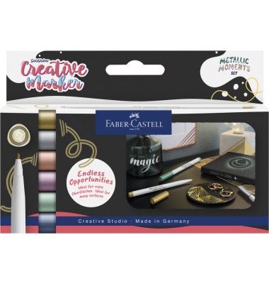 Kreativmarkeretui 6ST Metallic Moments