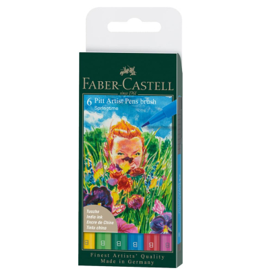 Tuschestiftetui 6ST Brush Springtime