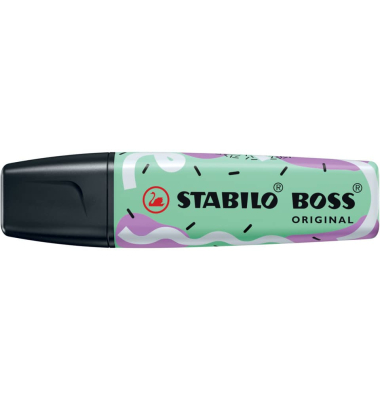 Textmarker STABILO BOSS ORIGINAL by Ju Schnee, 70/116-101, hauch von minzgr&uuml;n, 2-5mm Keilspitze