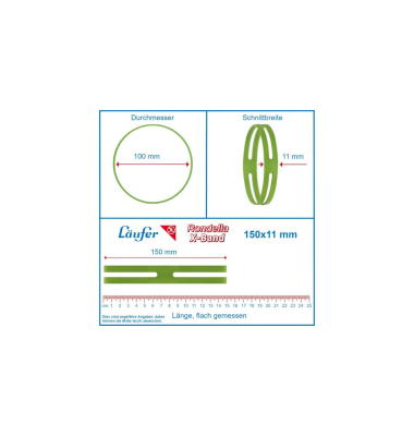 Gummib&auml;nder 59102, X-Band, 150x11mm, farbig sortiert