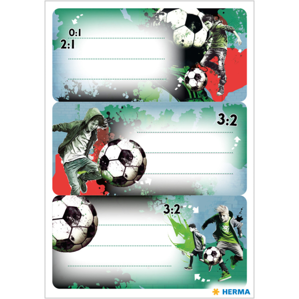 10 Stück Herma Schuletikette Street Soccer 4008705017664 Herma