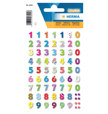 Sticker Magic bunte Zahlen