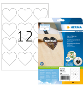 Etiketten 10791, wei&szlig;, &Oslash;60mm, Herz