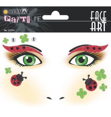 Sticker Face Art Marienk&auml;fer