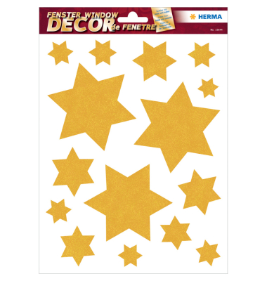 Weihnachtlicher Fensterbild Sterne gold