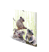 Gummizugmappe Exotic Animals 19958, A4 mehrfarbig Polypropylen (PP), f&uuml;r ca. 50 Blatt  (80 g/m&sup2;), mit 3 Einschlagklappen