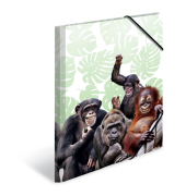 Gummizugmappe Exotic Animals 19960, A4 farbig sortiert Polypropylen (PP), f&uuml;r ca. 50 Blatt  (80 g/m&sup2;), mit 3 Einschlagklappen