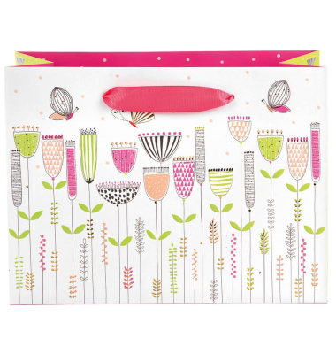 Geschenktasche 46 413, allgemein, mit Trageband, Quality Time, 25cm x 18cm