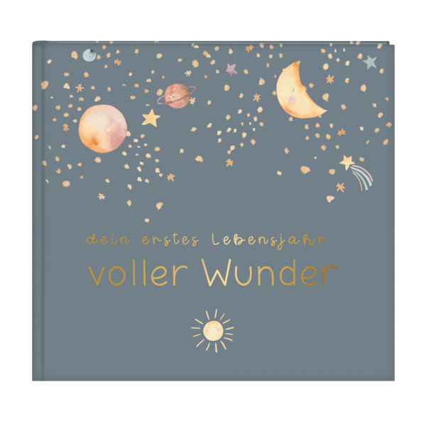 Goldbuch Babytagebuch voller Wunder 50 497, Weltraum, 24,5x22,5cm (BxH), 100 Seiten 4009835504970 Goldbuch