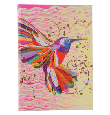 Notizbuch 64273, Flower Kolibri, mehrfarbig, A5, blanko, 100 Blatt / 200 Seiten
