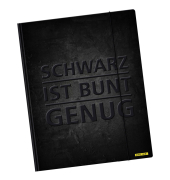Gummizugmappe Fresh 3D 10125/6, A3 schwarz Karton, mit 3 Einschlagklappen
