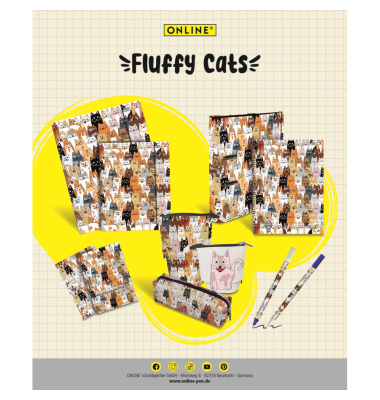 Schulpaket Fluffy Cats sortiert