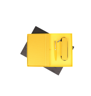Geschenkset KS+Notizbuch+Etui  gelb