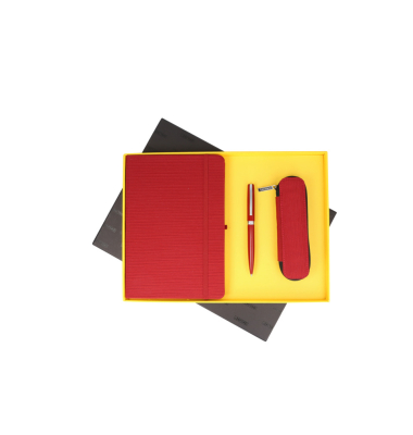 Geschenkset KS+Notizbuch+Etui rot