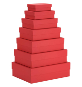 Geschenkkarton Basics rot