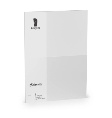 Briefkarte HD B6 5ST hellgrau