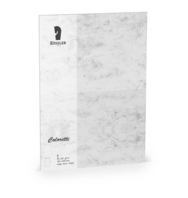Briefkarten 220772514 DIN B6 - 12,5 cmx17,6 cm 225g planliegend grau marmora
