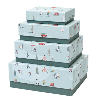 Weihnachtlicher Geschenkkarton Winter