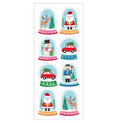 Weihnachtsetikett Schneekugeln