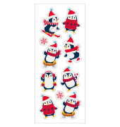 Weihnachtsetikett Pinguine