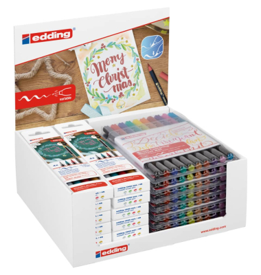 Thekendisplay Pinselstift XMAS sortiert