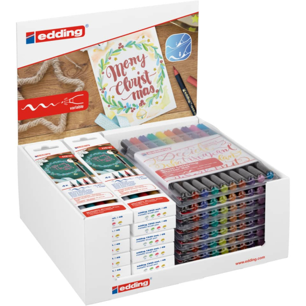 Thekendisplay Pinselstift XMAS sortiert 4057305050007 EDDING 52