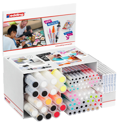 Thekendisplay Acrylmarker sortiert