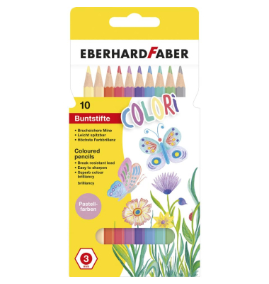 Farbstifte 10ST Pastell sortiert