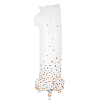 Folienballon Zahl 1 rosegold 86cm
