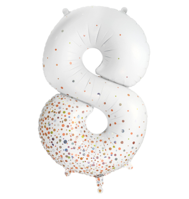 Folienballon Zahl 8 rosegold 86cm