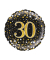 Folienballon Zahl 30 schwarz & gold 46cm