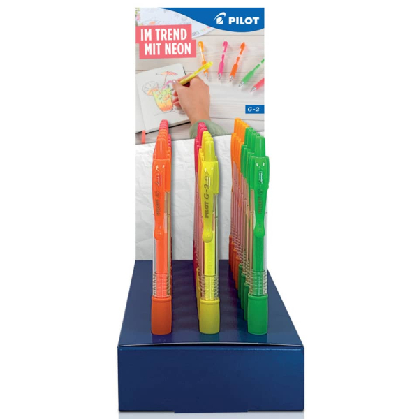 24 Stück Pilot Gelroller G2-7Neon sortiert  Pilot